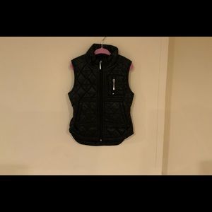 Black quilted vest